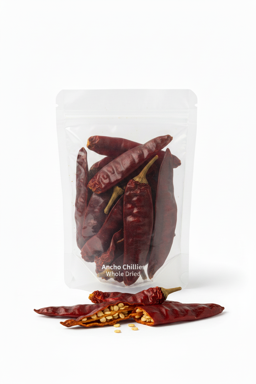 Ancho Chillies, Whole Dried